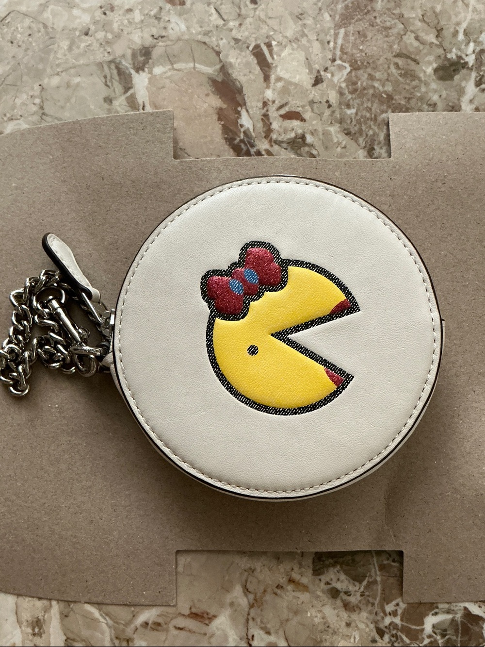 Coach Mrs Pacman leather coin purse wristlet. Limited edition. New